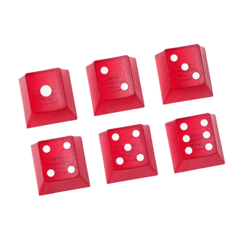 Tai-Hao ABS-Cubic Novelty Backlit Keyset - Red - مفاتيح كيبورد